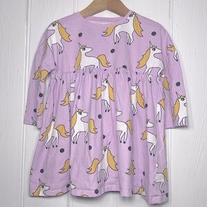 NEXT EUC 100% Cotton Oversized Babydoll Purple Unicorn Dress